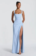 Square Neck Split Maxi Dress